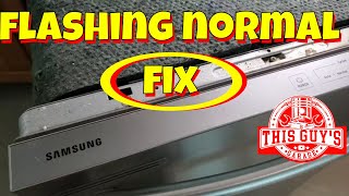 Samsung dishwasher flashing normal light fix