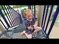 THE FLOOR IS LAVA CHALLENGE!! at the park with my baby brother lava monster