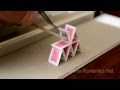 Наименьший карточный домик в мире. World's smallest house of cards. 
