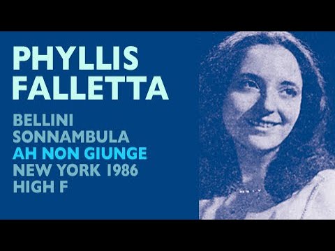 Glass Shatterers! Phyllis Falletta - Bellini: LA SONNAMBULA, Ah non giunge, NYC 1986 High F