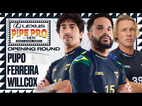 Miguel Pupo, Italo Ferreira, Jacob Willcox | Lexus Pipe Pro presented by YETI 2024 - Opening Round