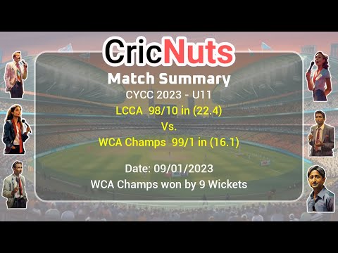 LCCA vs WCA Champs - 09/01/2023 - CYCC 2023 - U11-CYCC 2023 - U11