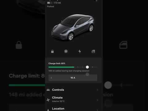 Tesla Model Y Charge Limit Adjust From Tesla App