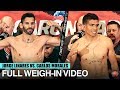 JORGE LINARES VS CARLOS MORALES - FULL WEIGH-IN & FACE OFF VIDEO