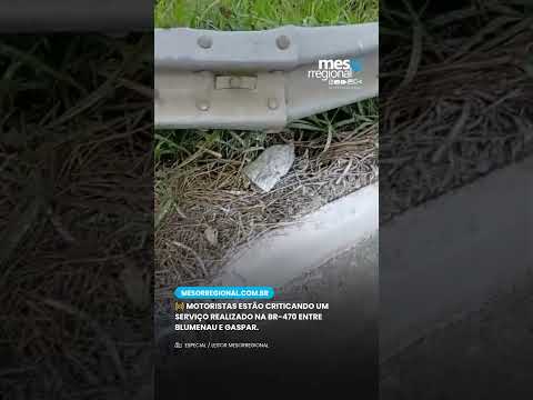 Motoristas estão criticando um serviço realizado na BR-470 entre Blumenau e Gaspar