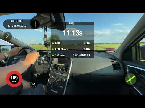 Volvo XC60 2.4D (D5) AT 4WD STAGE-1 2012. 0-100 acceleration.