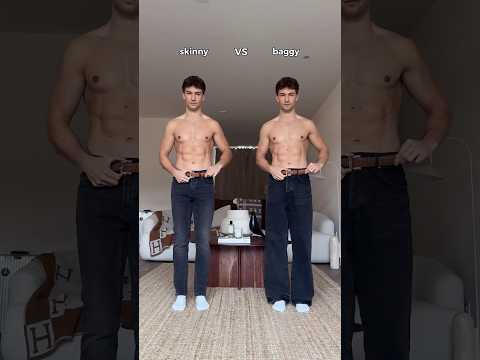 Skinny Vs baggy jeans outfits ideas fashion #mensfashion #baggyjeans #fashion