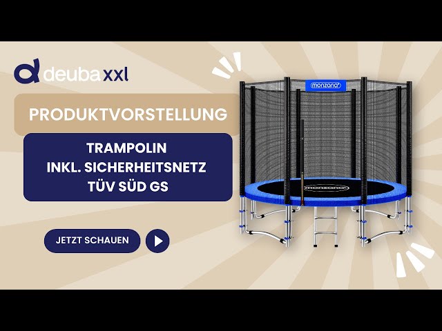 Vidéo teaser pour MONZANA® Trampolin inkl Sicherheitsnetz TÜV SÜD GS