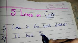 5 Lines on Cake in English/essay on cake in english