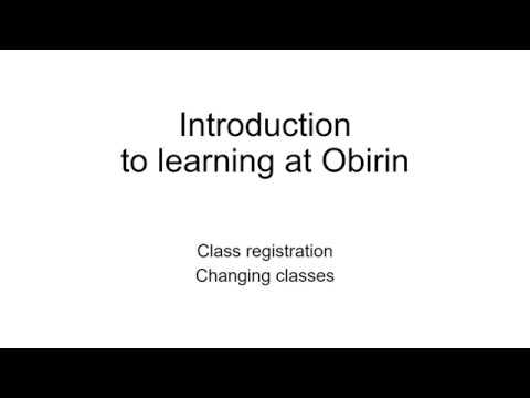Introduction to learning at Obirin ②Class Registration