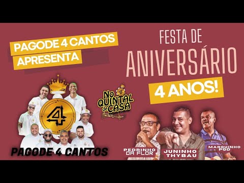 Aniversario de 4 anos - Pagode 4 Cantos - Part 1/2