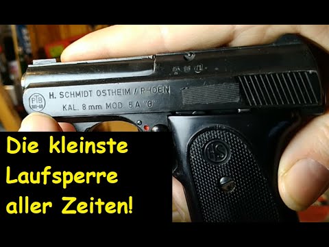 The smallest barrel lock of a blank firing pistol - HS5 with PTB number 100-69