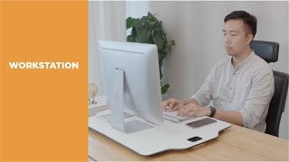 Ultra-Slim Sit-Stand Desk Converter-DWS08-01