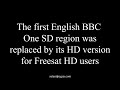 BBC TV SD To HD Changes On Freesat Today