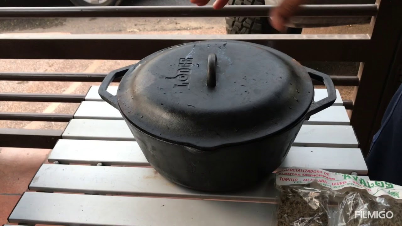 Barbacoa en olla de hierro en weber