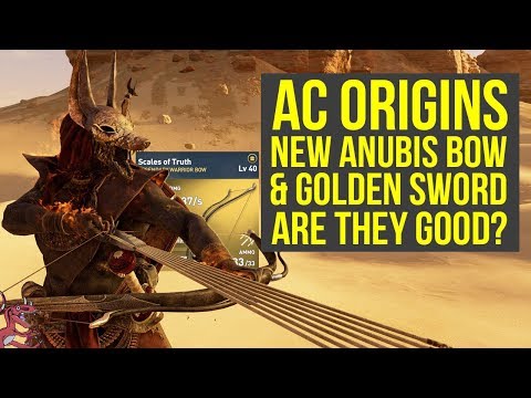 Assassin's Creed Origins Best Weapons NEW ANUBIS BOW & Golden Sword - ARE THEY GOOD? (AC Origins) Video