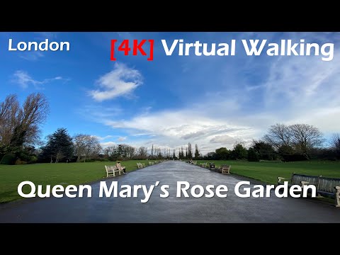 🌷 Queen Mary's Rose Gardens in London - Virtual Walking [4K]: 영국 런던 랜선여행