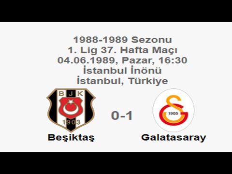 Beşiktaş 0-1 Galatasaray [HD] 04.06.1989 - 1988-1989 Turkish 1st League Matchday 37