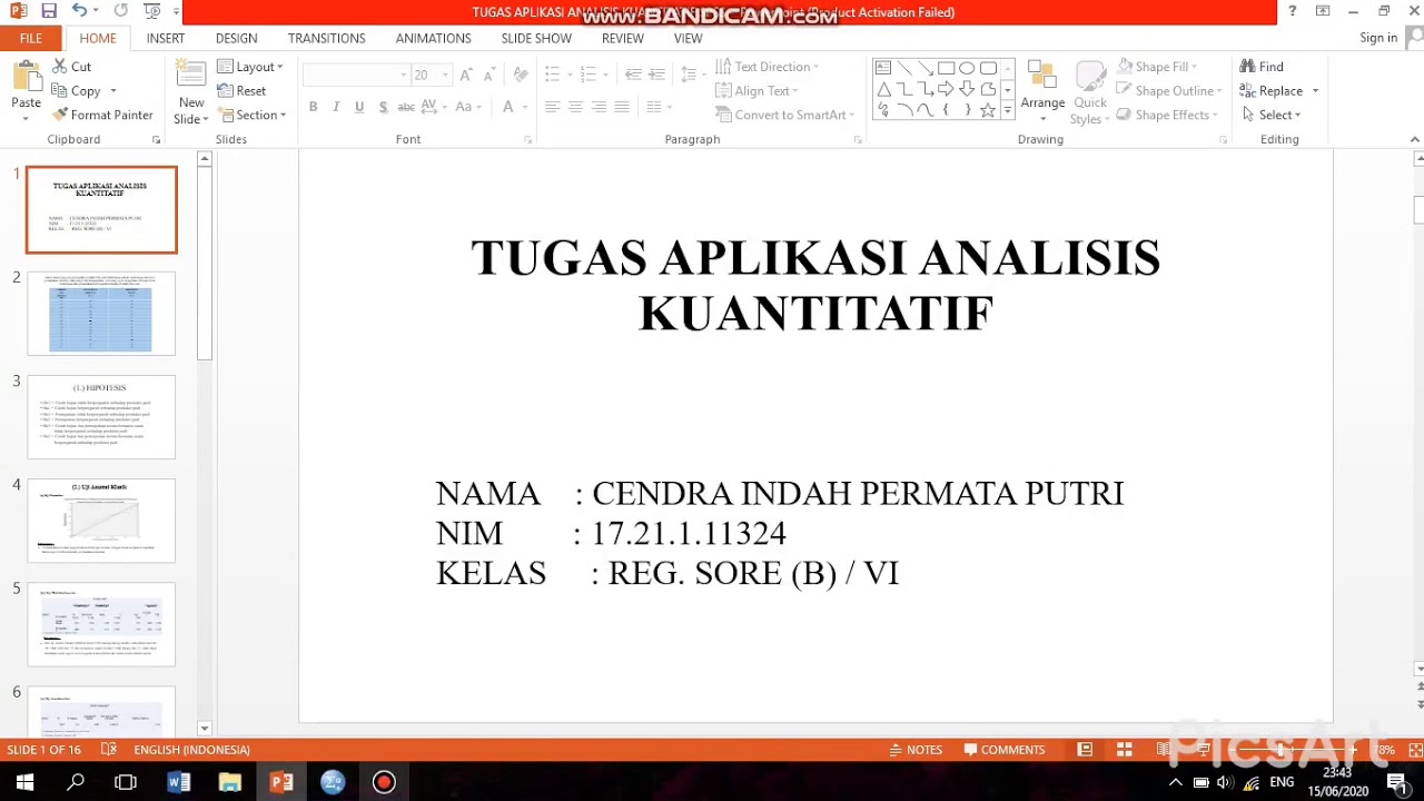 Tugas Aplikasi Analisis Kuantitatif menggunakan SPSS