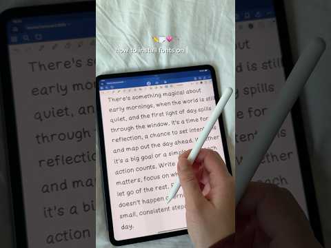 how to install handwritten fonts on your iPad for note-taking✏️🗒️ #goodnotes #ipadpro #ipadplanner