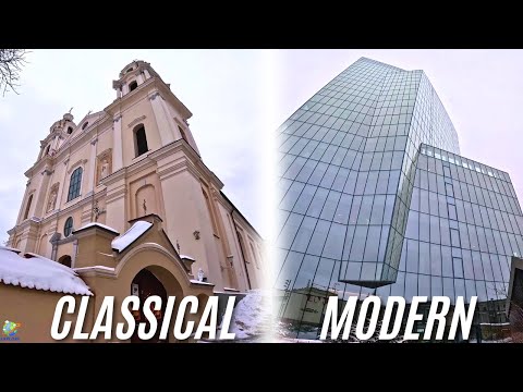 Classical & Modern Vilnius in One Walk | POV Winter 4K