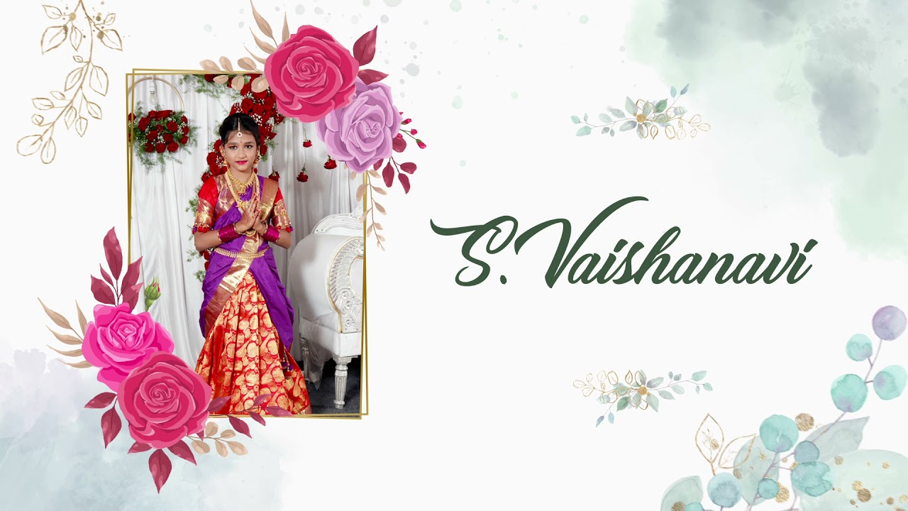 Watch video Puberty Ceremony Invitation | Whats App | Half Saree | B Creator Now Puberty Ceremony Invitation | Whats App | Half Saree | B Creator