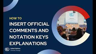 How to insert official comments and notation keys explanations