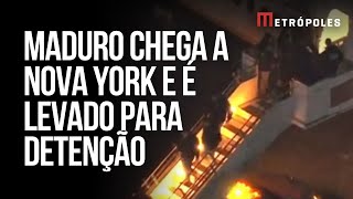 Veja o momento em que Maduro sai do avião em Nova York após ser capturado