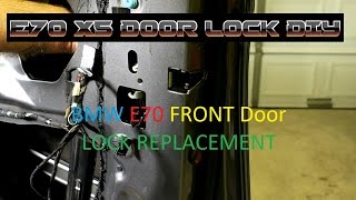 BMW E70 X5 Passenger Front Door Lock Actuator DIY
