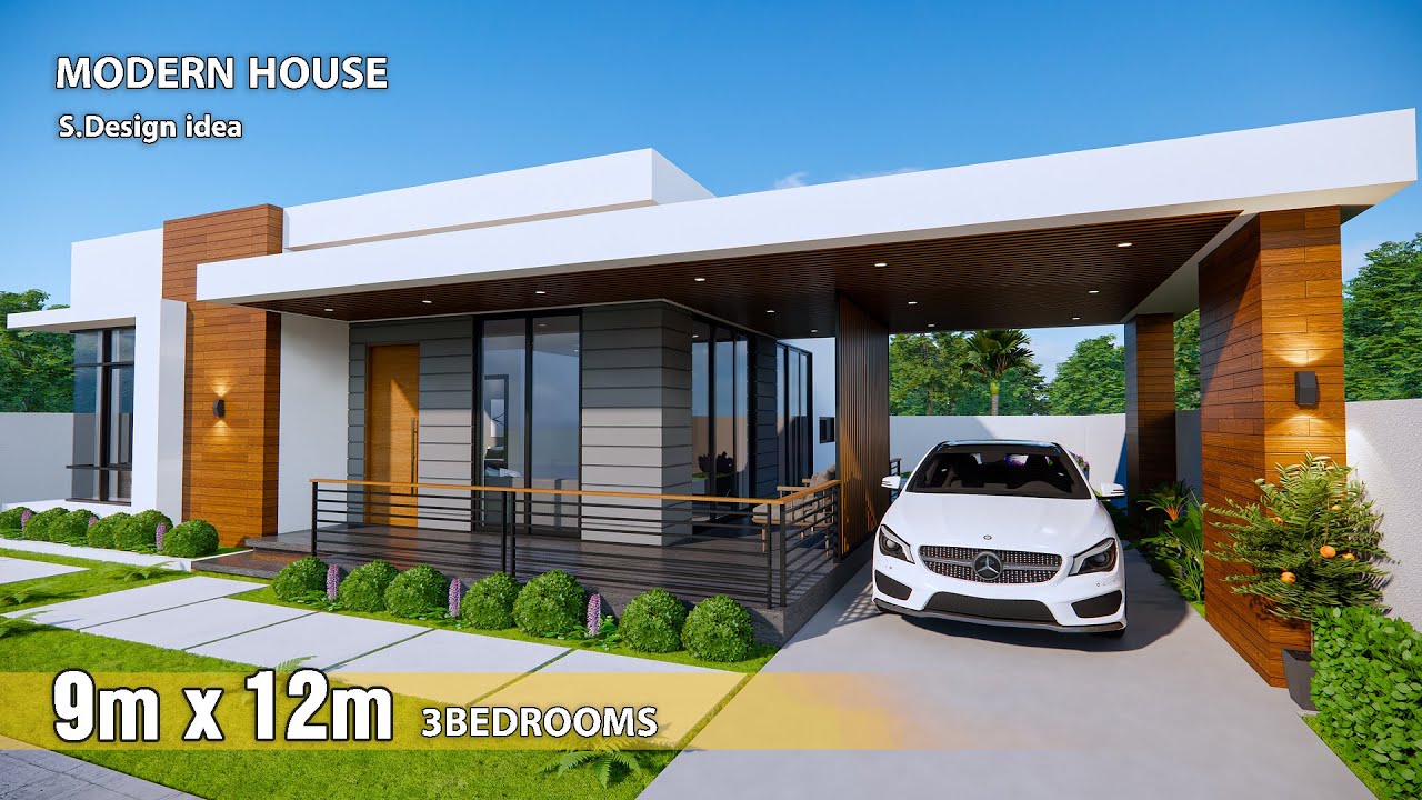 Modern Dream House | 9m x 12m House plan (3Bedrooms)
