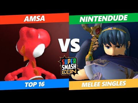 SSC 2019 SSBM - aMSa (Yoshi) Vs. Nintendude (Marth) Smash Melee Tournament Losers Top 16