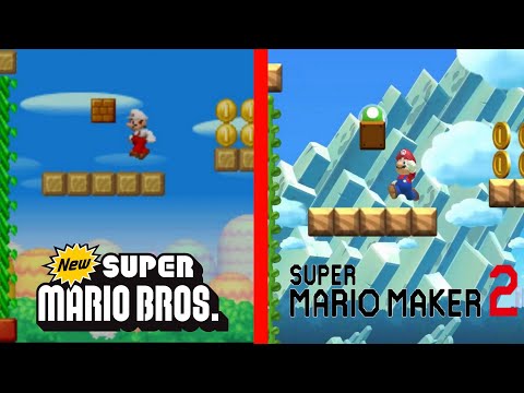 Recreating New Super Mario Bros.'s 1-1 in Super Mario Maker 2 (NSMBU Style)