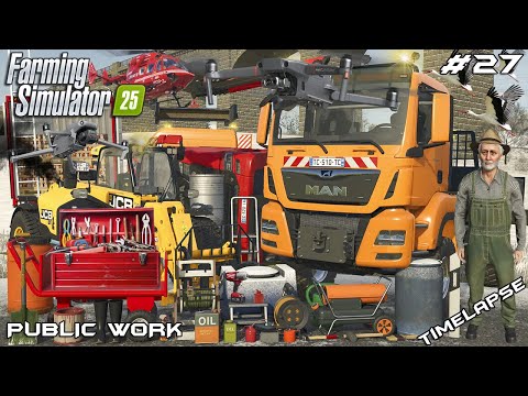 🚨 RESCUING A FLIPPED SCANIA & CONTAINER - EPIC RECOVERY | PUBLIC WORK | Farming Simulator 25 | EP 27