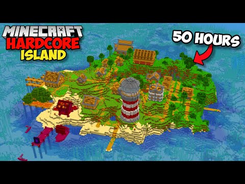 Surviving 50 Hours on an Island in Minecraft Hardcore