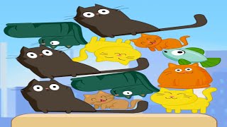 CAT STACK - Gameplay Walkthrough - All Levels (IOS, Android)