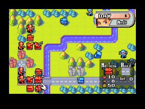 Advance Wars - Campaign mode - Mission 1! Gameboy Advance gameplay.