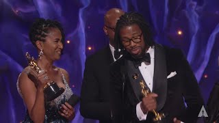 In her acceptance speech, Karen Rupert Toliver says, "We have a firm belief that representation matters deeply, especially in cartoons because that is how we first see our movies, and that is how we shape our lives and think about how we see the world." Matthew A. Cherry then used his platform as a winner to shout out the CROWN Act, a piece of legislation that would prohibit race-based hair discrimination. Watch Hair Love on YouTube. 