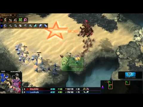 SC2 Jaedong vs LucifroN ZvT Game 1 Gameplay Starcraft 2