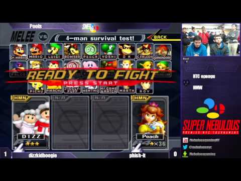 Super Nebulous 4 Pools - dizzkidboogie (Ice Climbers) vs phish-it (Peach, Ganon)