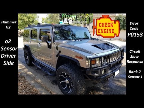 How To Install Oxygen o2 Sensor Driver Side on HUMMER H2 | Error Code P0153
