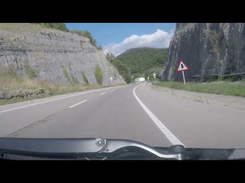 Spain by Road - C-17 - Vic to Olot - Tunnel Terradelles etc