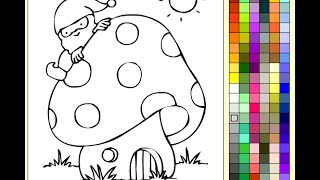 Gnome Coloring Pages For Kids - Gnome Coloring Pages