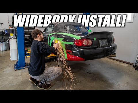 Installing the Krotov Widebody Kit on the Miata!