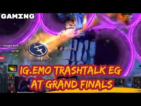 IG.EMO TRASHTALK EG AT SINGAPORE MAJOR GRAND FINALS GAME 3 | QUESTION MARK '?' [DOTA 2]