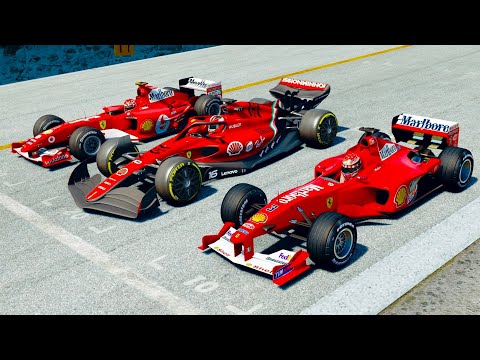 Ferrari F1 2022 vs Ferrari F1 2004 vs Ferrari F1 2000 at Suzuka GP