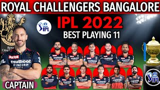 IPL 2022 | Royal Challengers Bangalore Best Playing 11 | RCB Best Playing 11 | RCB Team 2022