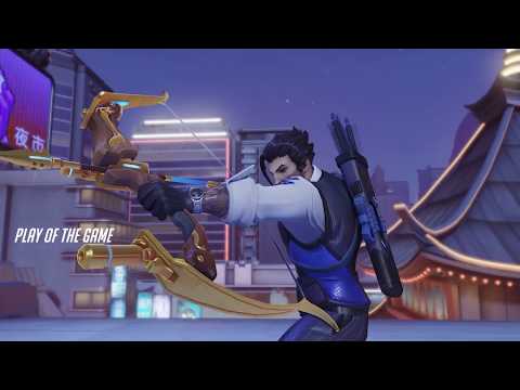 Overwatch Hanzo God ultimate head shot on poor Gneji!!!
