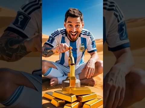 Football Legends in the Desert: Messi, Neymar, Mbappe & Ronaldo AI Adventure #football #cr7 #messi