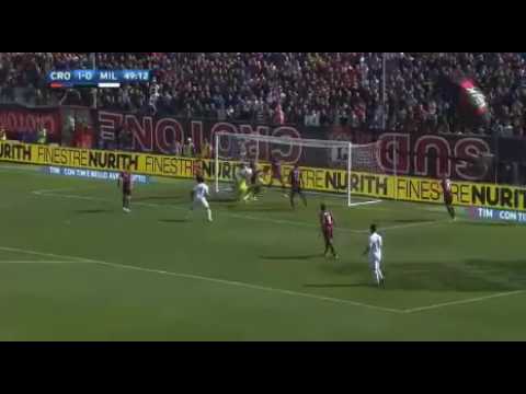 Gabriel Paletta Gol - Crotone 1-1 AC Milan (Serie A ) 2017