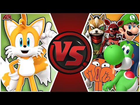 TAILS vs THE WORLD! (Tails vs Luigi, Foxy, Star Fox, Yoshi, Darwin & More!) Sonic Animation